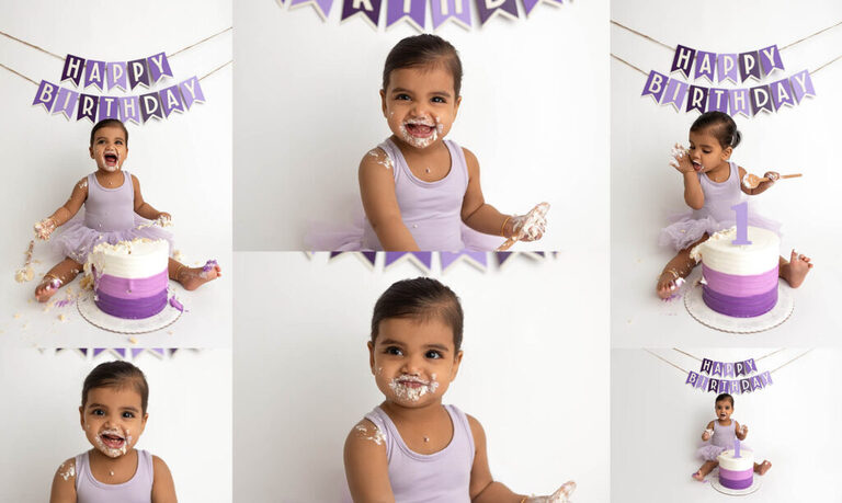 Long Island Purple Girl Cake Smash