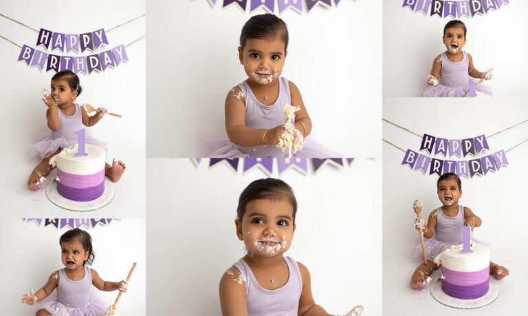 Long Island Purple Girl Cake Smash